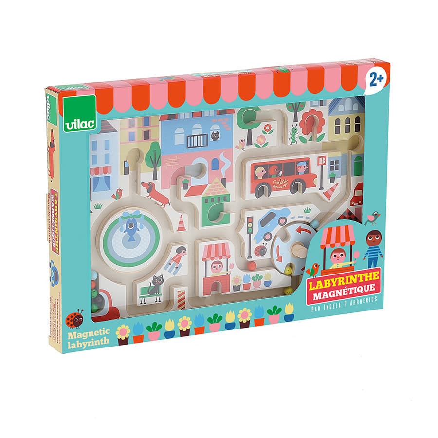 Joc educativ - My little town magnetic labyrinth | Vilac