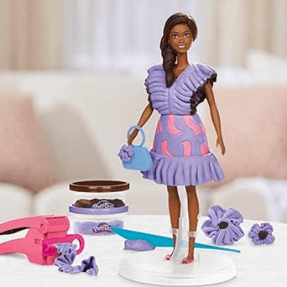 Set plastilina + papusa - Barbie - Ruffles creatii vestimentare | Play-Doh