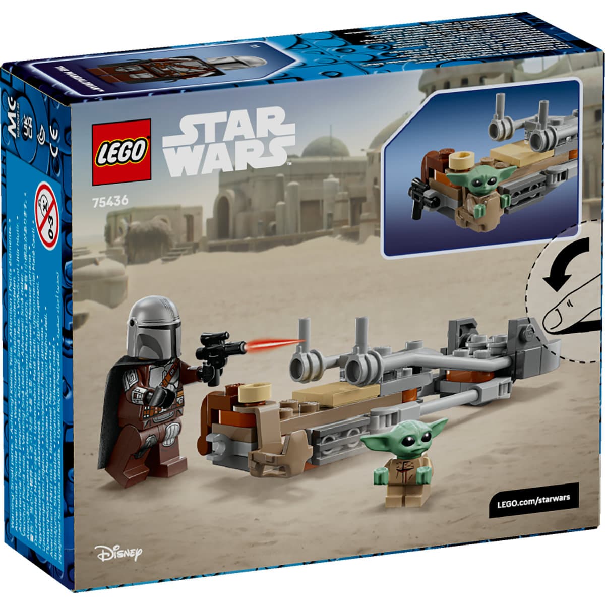 LEGO Star Wars – Motocicleta rapida a lui Mandalorian si Grogu (75436) | LEGO