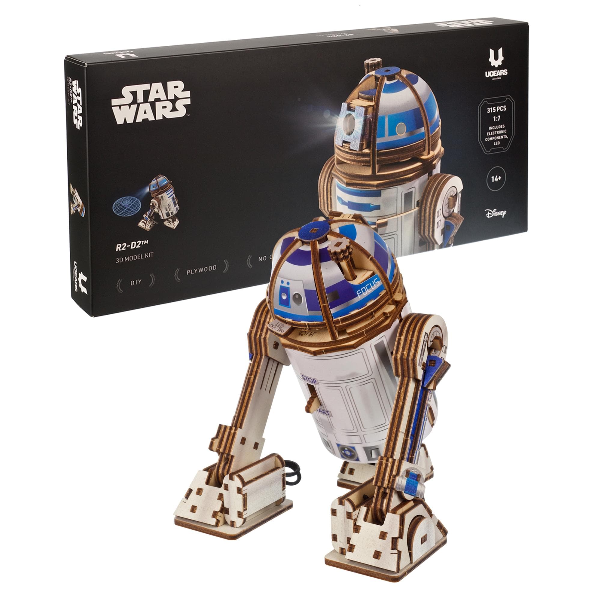 Puzzle 3D 315 piese - Star Wars - R2-D2 | Ugears