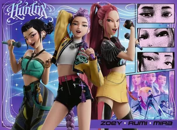 Puzzle 100 de piese - KPop Demon Hunters - Happy fans, happy Honmoon!, XXL | Ravensburger