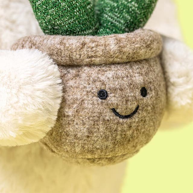 Jucarie de plus - Cream Bunny with Plant | Jellycat