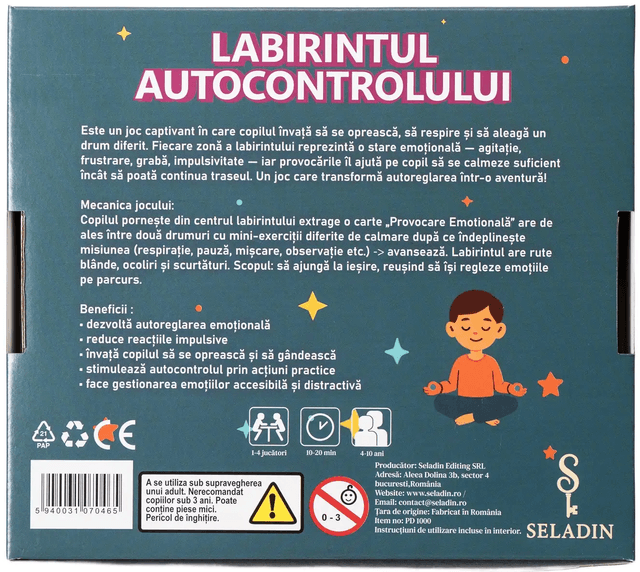 Joc educativ - Labirintul autocontrolului | Seladin