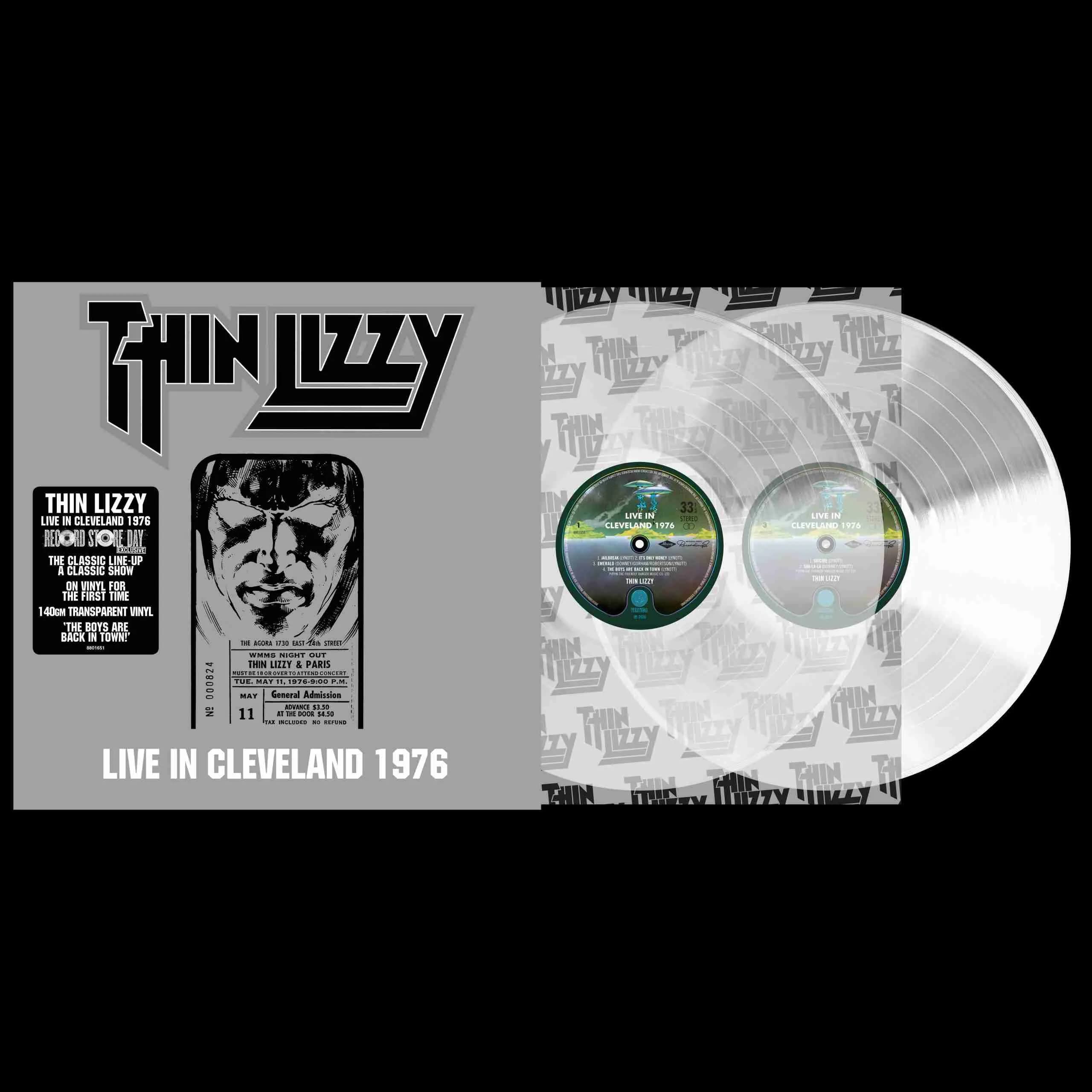 Live In Cleveland 1976 (Transparent Vinyl, Record Store Day) | Thin Lizzy