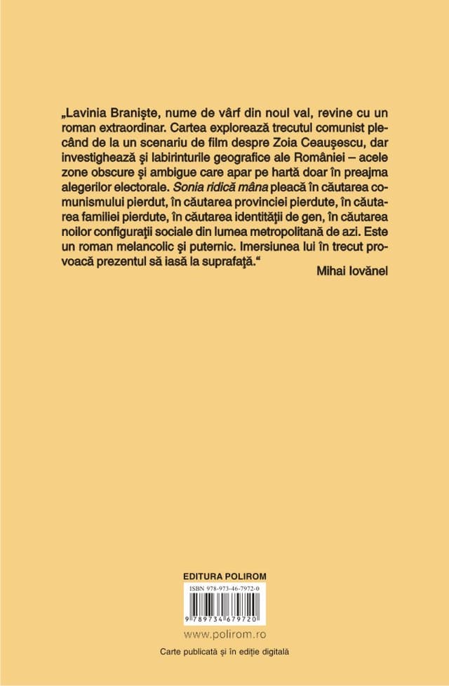 Sonia ridica mana | Lavinia Braniste