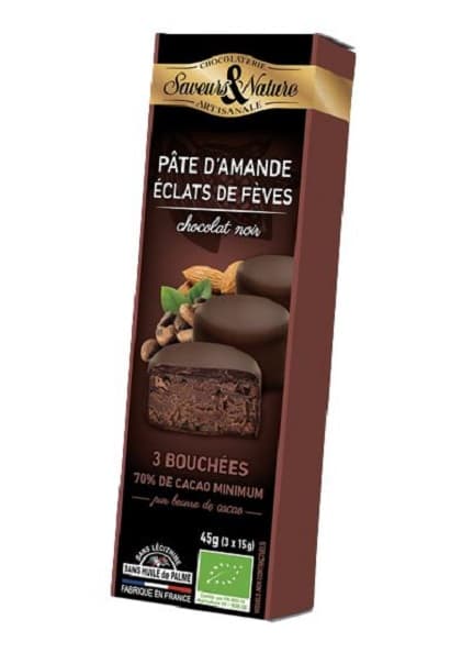 Praline - Pate d'amande eclats de feves Bio | Saveurs et Nature