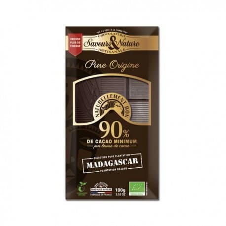 Ciocolata neagra 90% madagascar - 100 G Bio | Saveurs et Nature