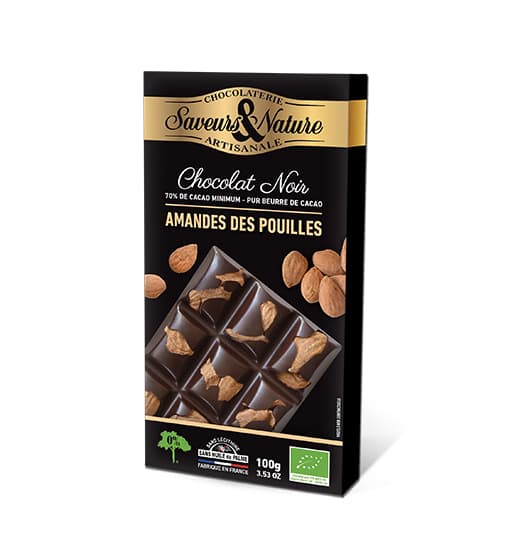 Ciocolata neagra cu migdale - 100 G Bio | Saveurs et Nature