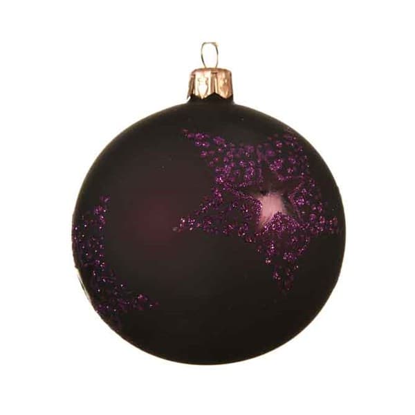 Glob decorativ - Shiny Star - Dots - Royal Purple | Kaemingk