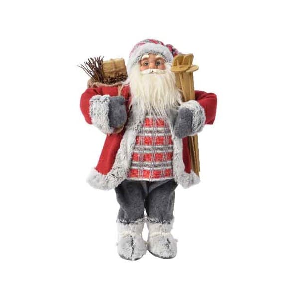 Figurina mare - Santa Red and Grey  | Kaemingk