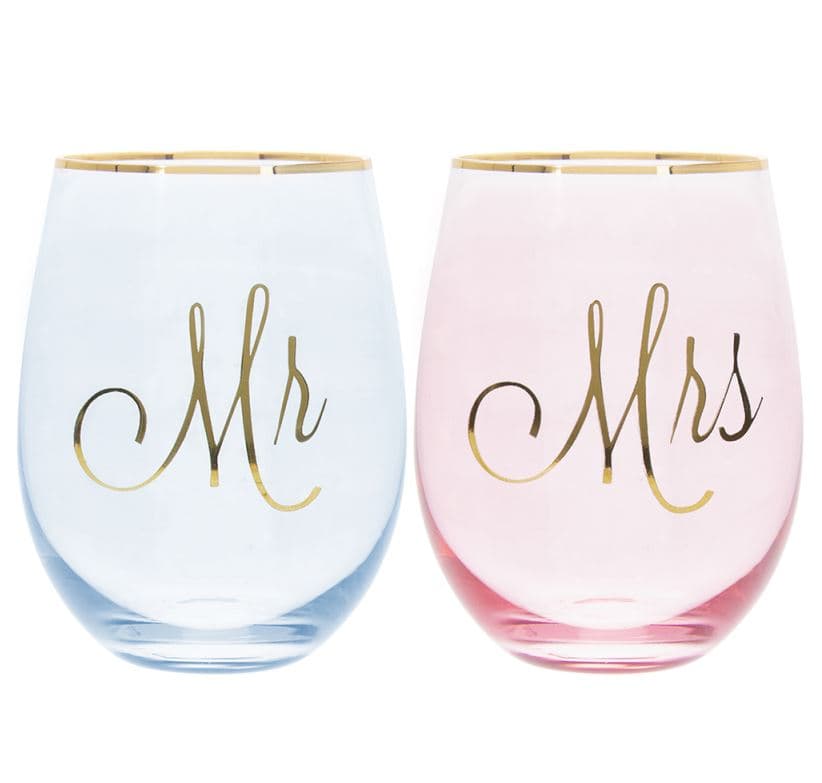 Set pahare - Mr & Mrs Stemless | Lesser & Pavey