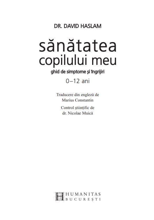 Sanatatea copilului meu | David Haslam