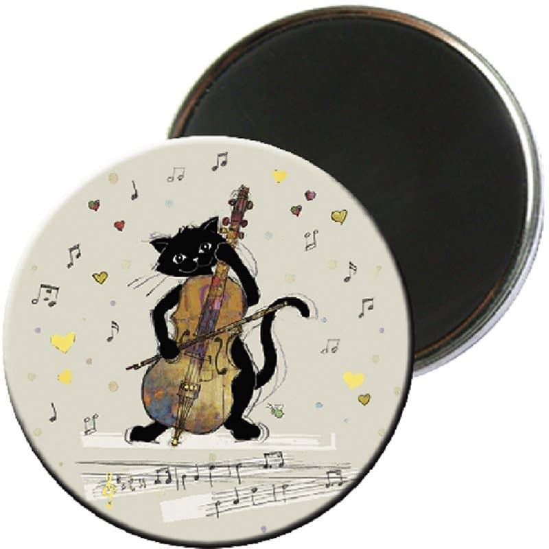 Magnet - Chat Musique Violoncelle | Kiub