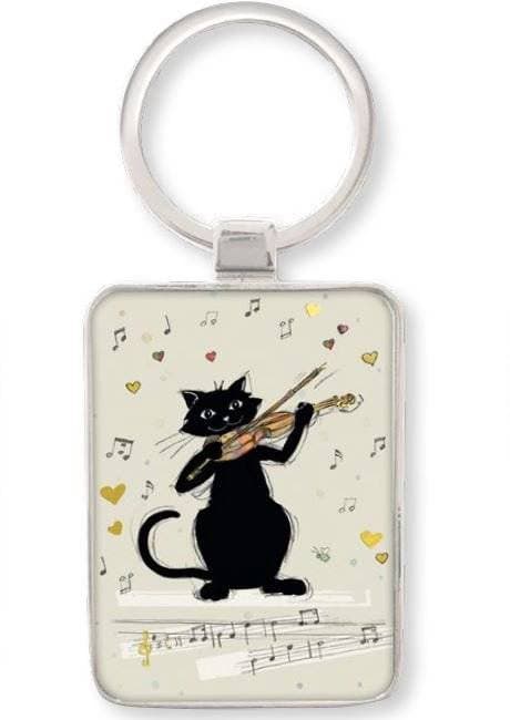 Breloc - Chat Musique Violon | Kiub