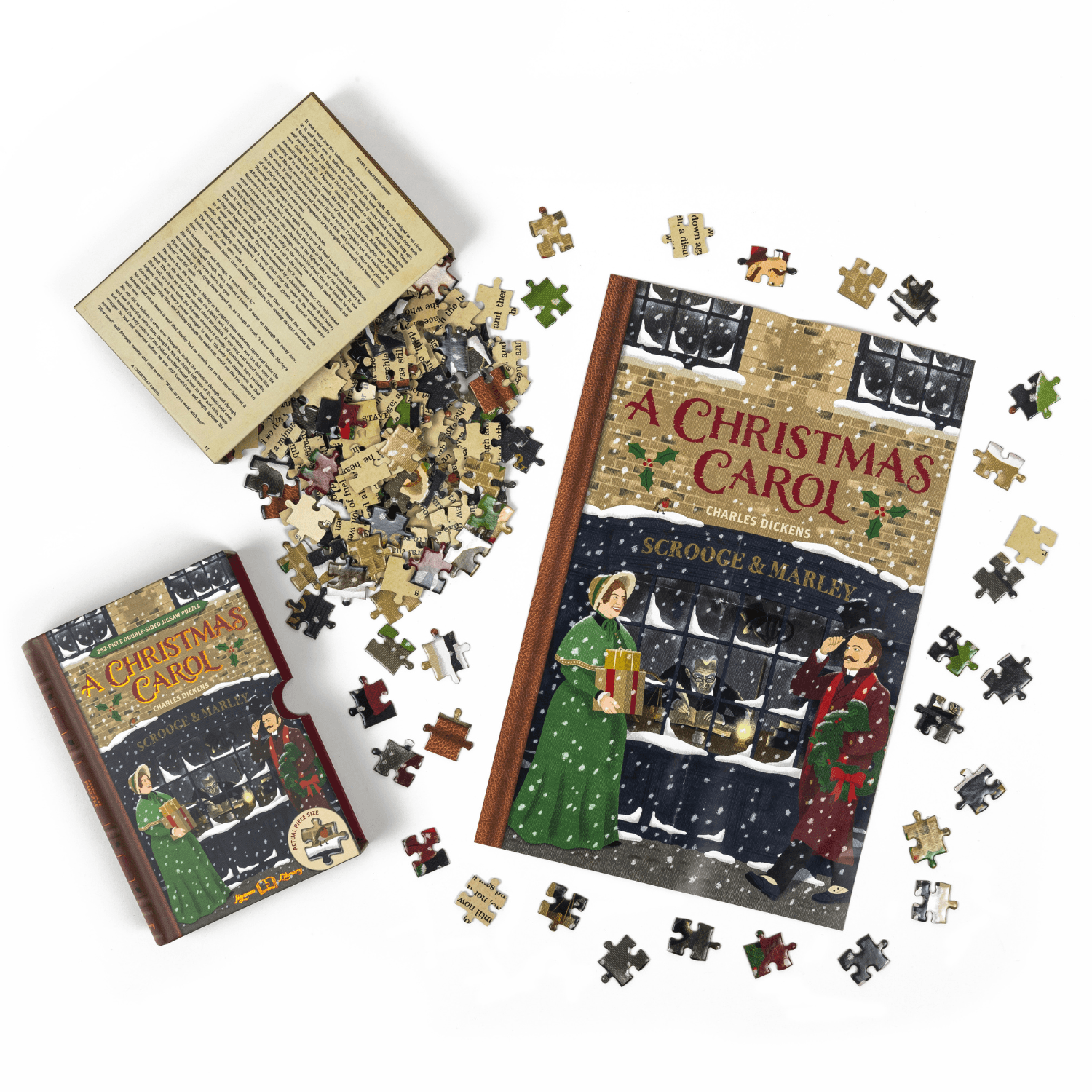Puzzle 256 piese - A Christmas Carol, Double-Sided | Professor Puzzle