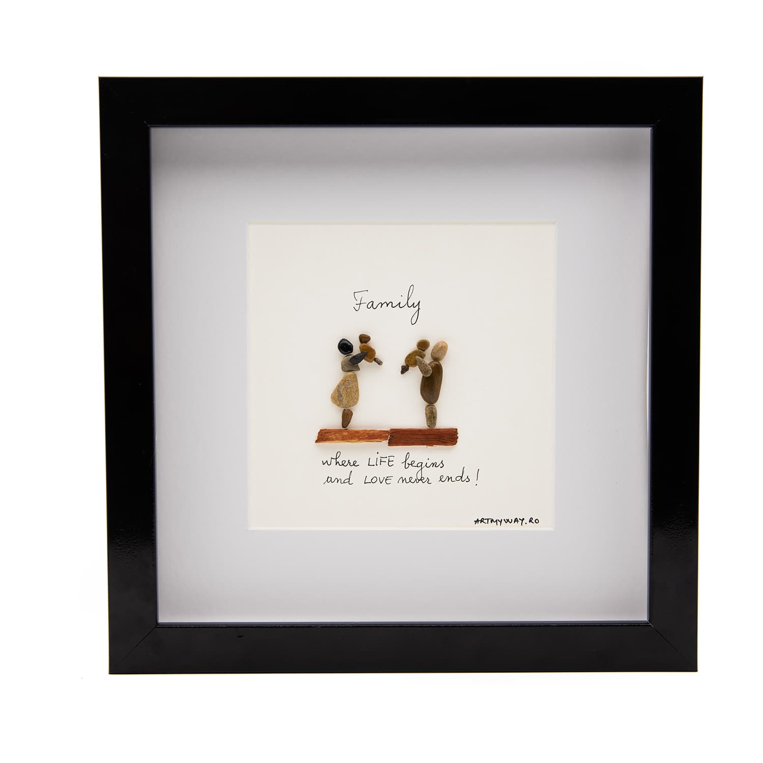 Tablou Family - Where Life Begins - Colectia Pebble Art | ArtMyWay
