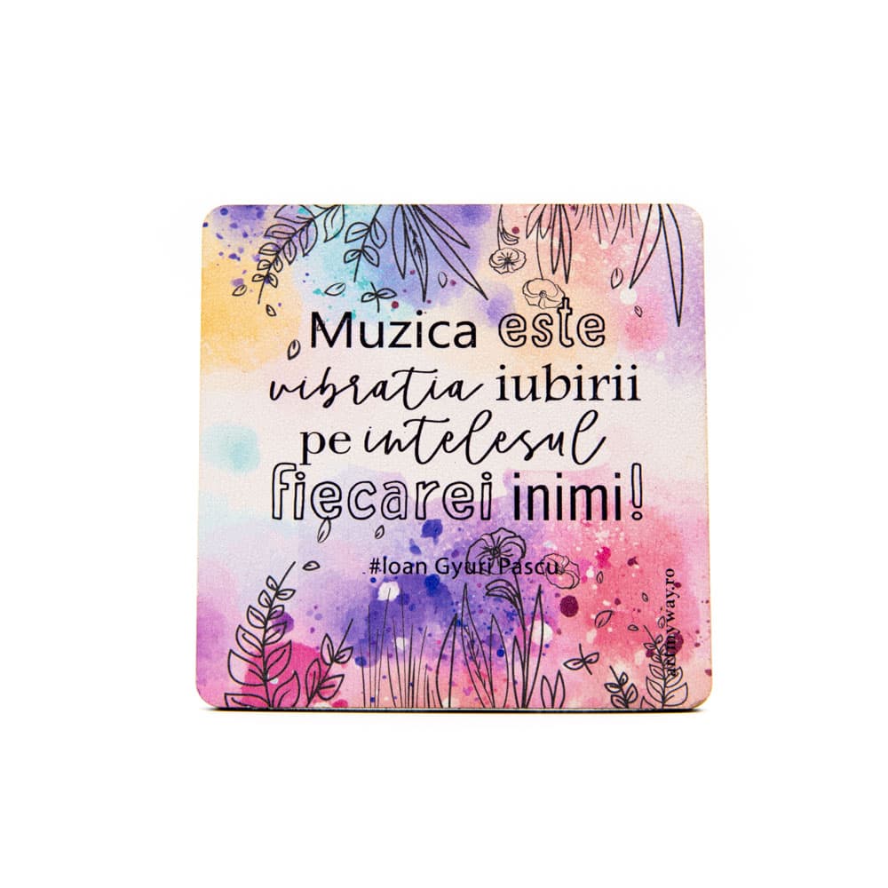 Suport pahar - Muzica vibratia iubirii | ArtMyWay