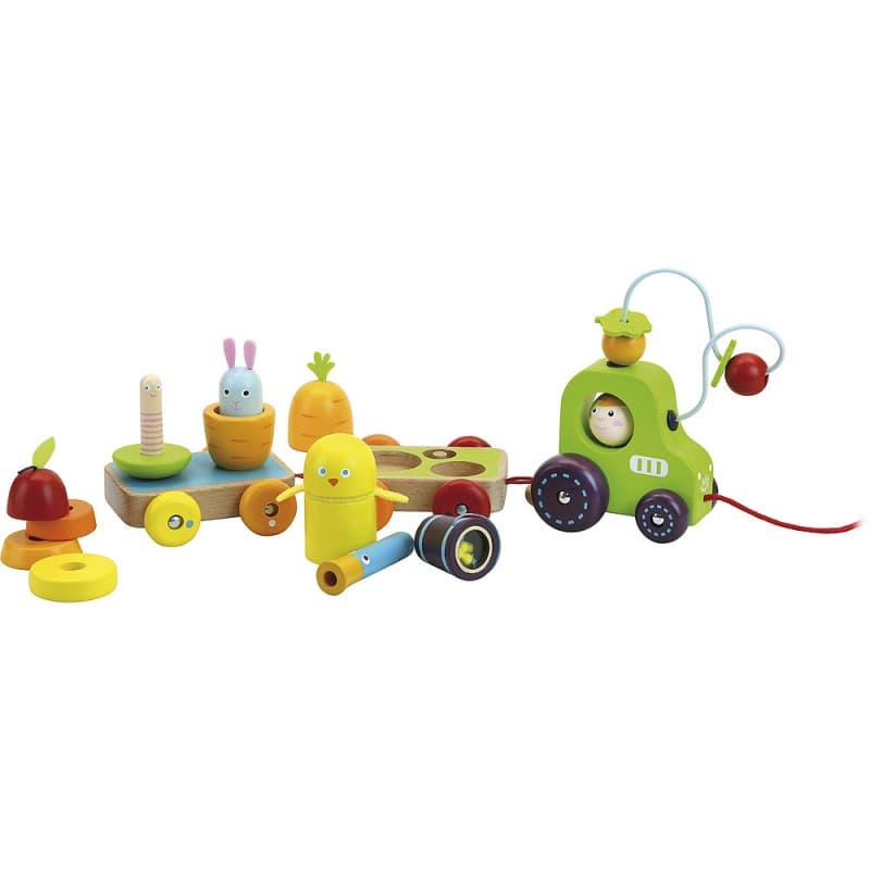 Jucarie din lemn - Tractor cu activitati | Vilac