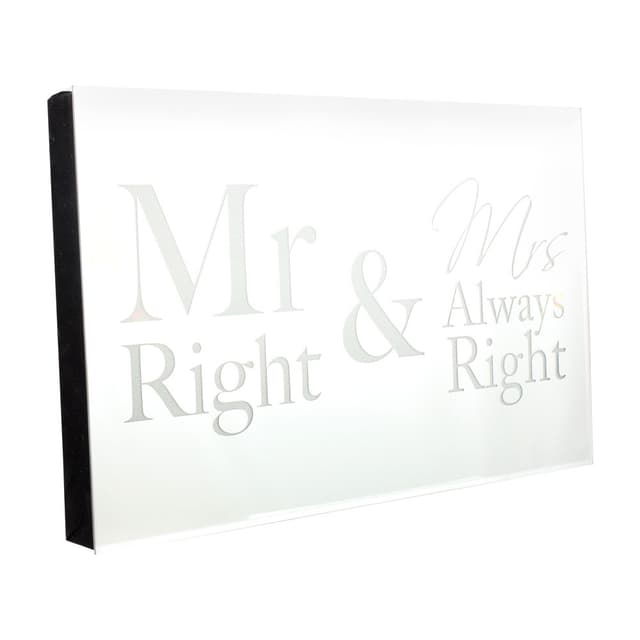 Placa cu oglinda led - Mr & Mrs Right | Lesser & Pavey