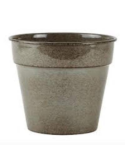 Ghiveci metalic - Enamelled Metal - Grey | F&H of Scandinavia