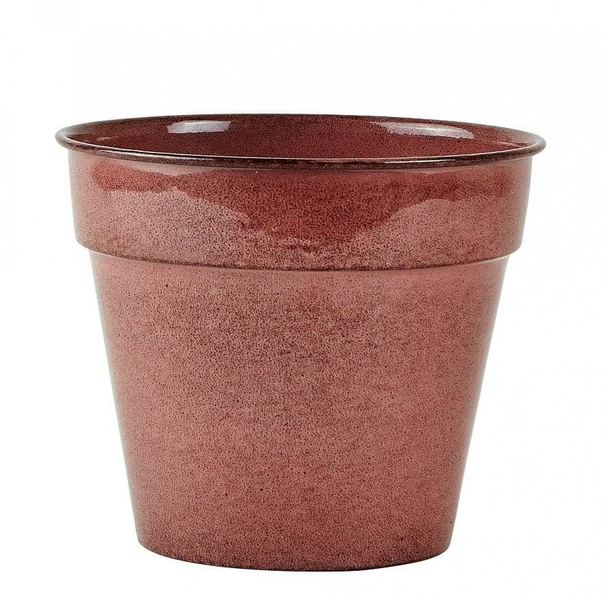 Ghiveci metalic - Enamelled Metal - Dark Rose | F&H of Scandinavia
