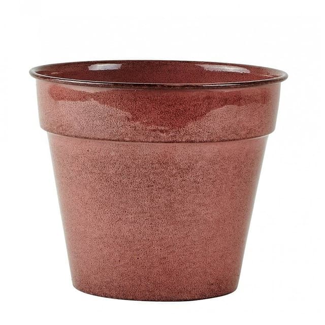 Ghiveci metalic - Enamelled Metal - Dark Rose | F&H of Scandinavia