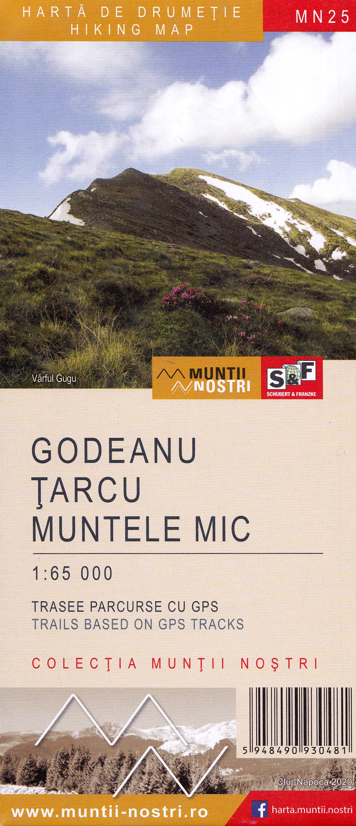 Harta de drumetie. Muntii Godeanu. Tarcu. Muntele Mic |