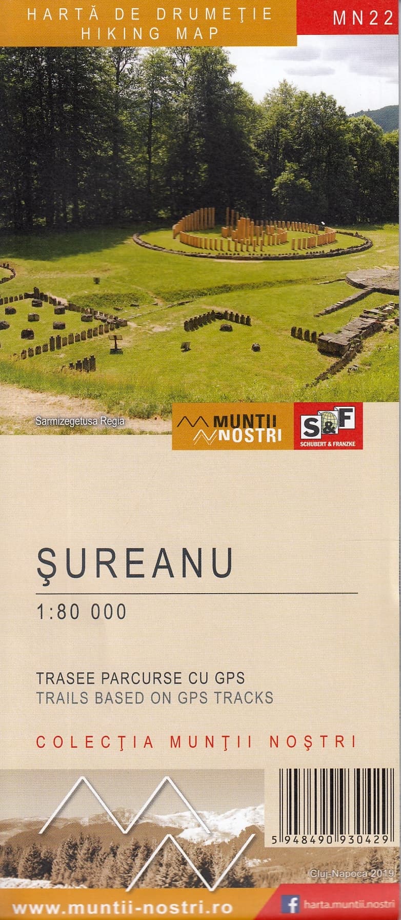Harta de drumetie. Muntii Sureanu |