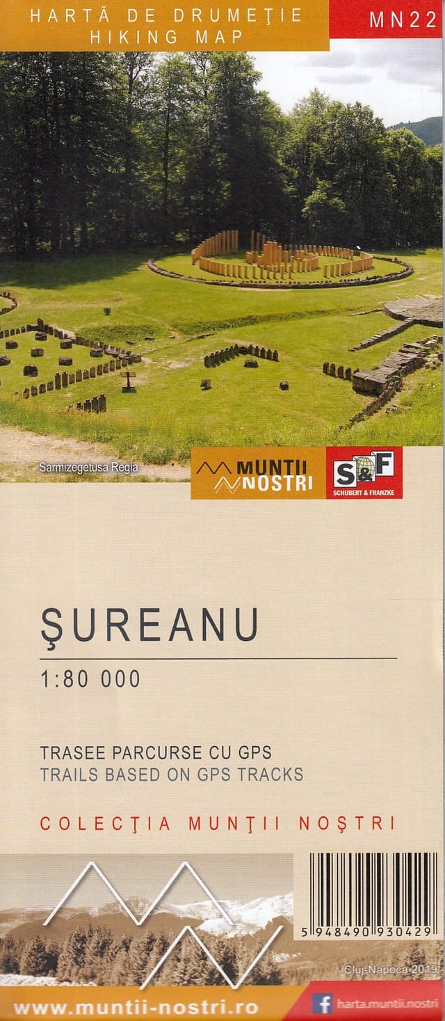 Harta de drumetie. Muntii Sureanu |