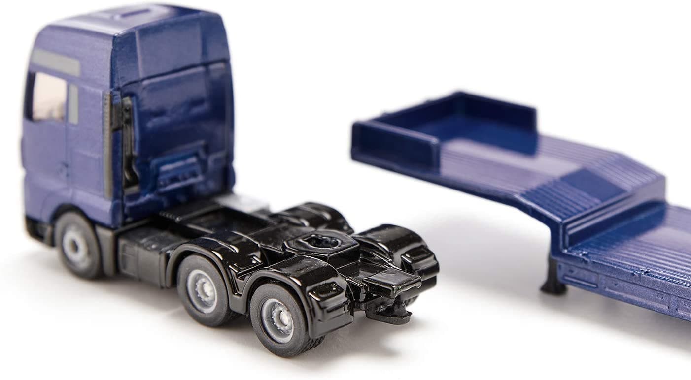 Jucarie - Man Tgx with low loader truck and JCB wheel loader | Siku