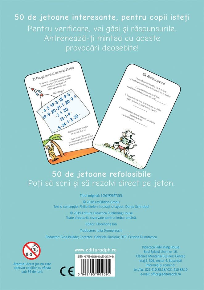 Jocuri logice - 50 de jetoane | Philip Kiefer