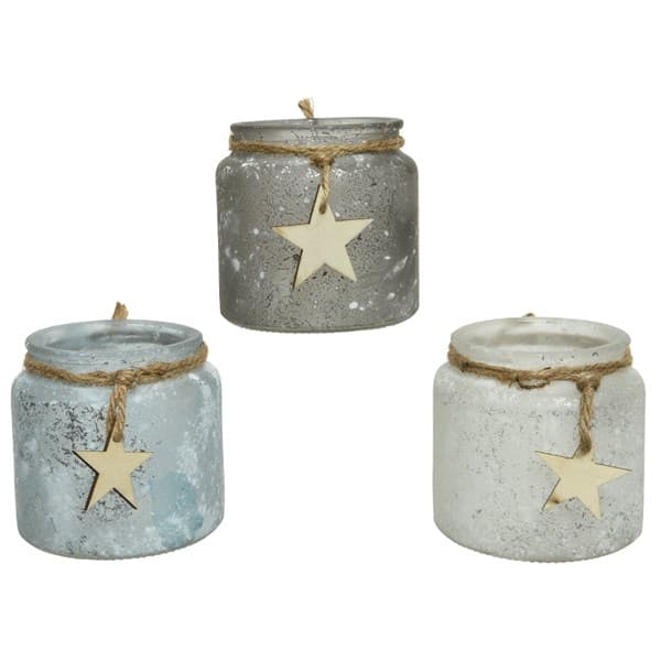 Suport pentru lumanare - Glitter, Star, Jute Rope - mai multe modele | Kaemingk