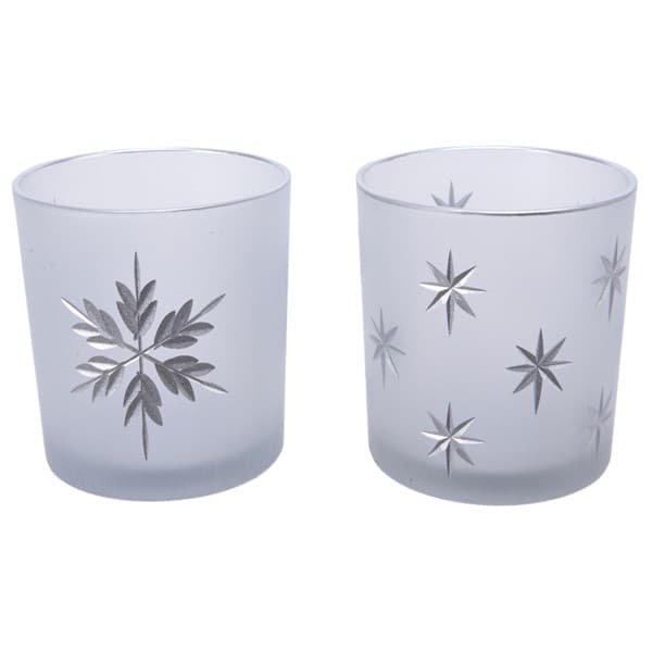 Pahar pentru lumanare -  Snowflake, StarFinish - mai multe modele | Kaemingk