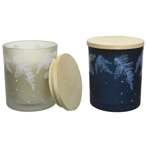 Pahar pentru lumanare - Branch and Snowflakes - mai multe culori | Kaemingk