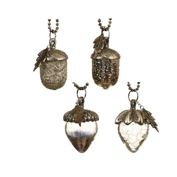 Decoratiune - Bauble Acorn - Argent - mai multe modele | Kaemingk