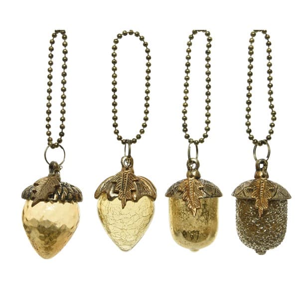 Decoratiune - Bauble Acorn - Gold - mai multe modele | Kaemingk
