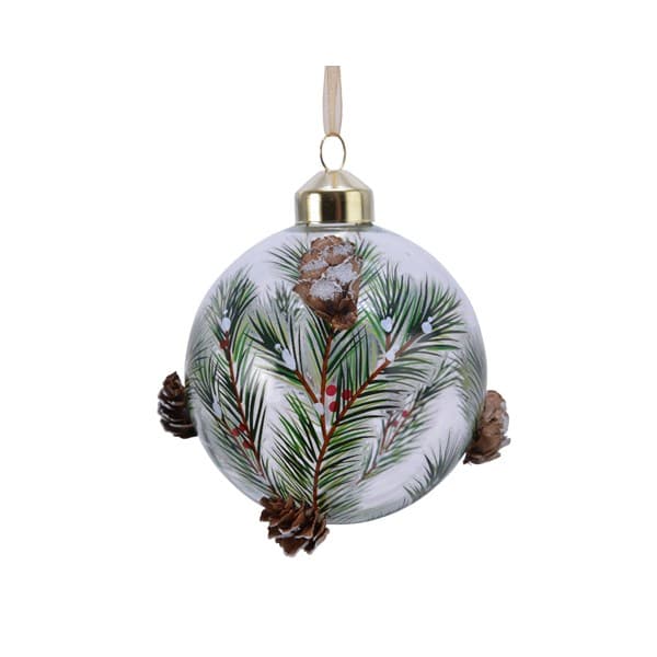 Set 3 globuri - Branche Pinecone Berry - Pine Green | Kaemingk