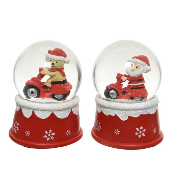 Decoratiune - Santa-Bear Snow Globe - Red - mai multe modele | Kaemingk