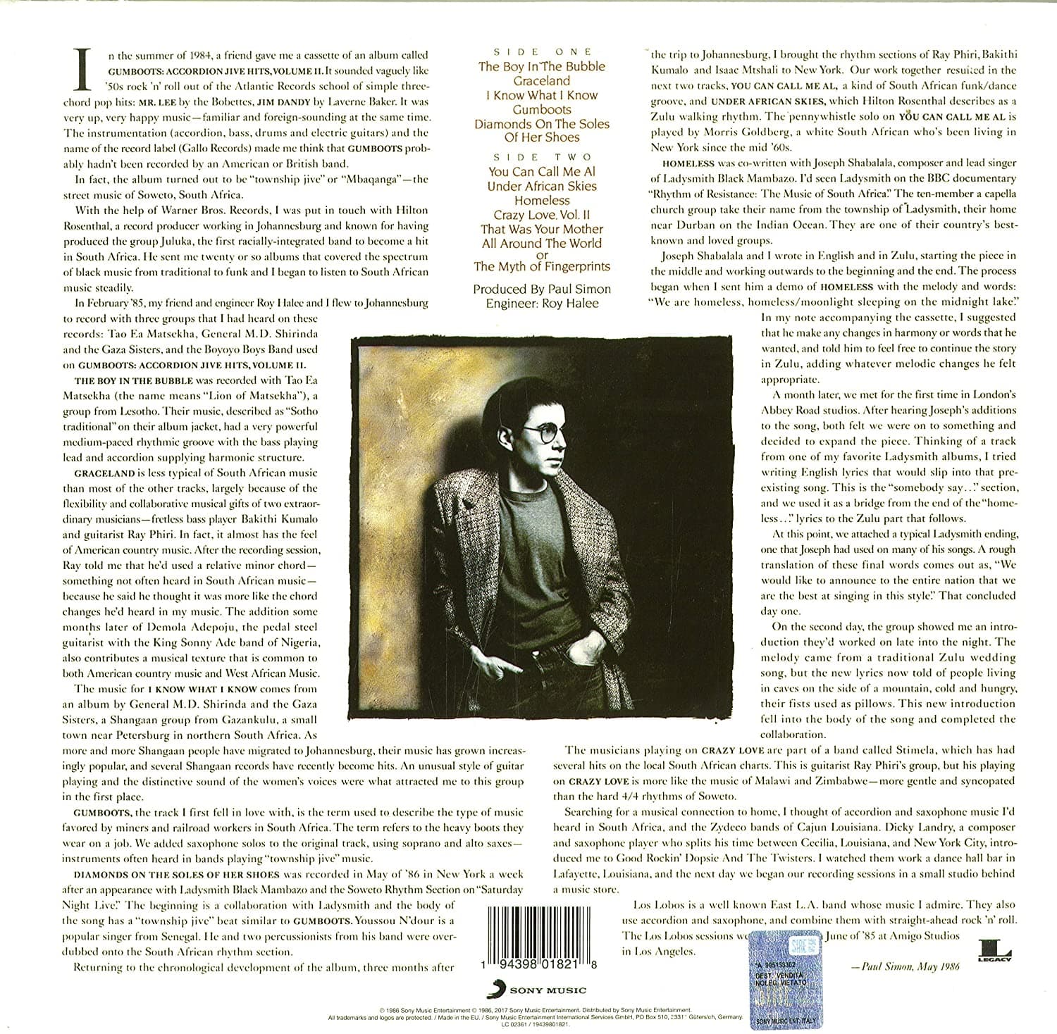 Graceland (Clear Vinyl) | Paul Simon