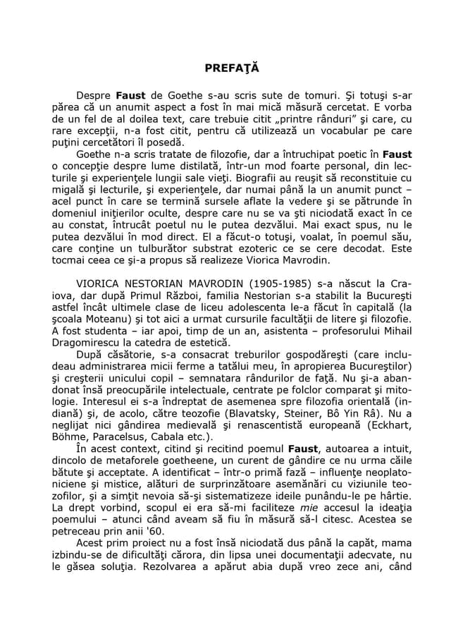 Goethe Faust si Roza-Cruce | Viorica Mavrodin