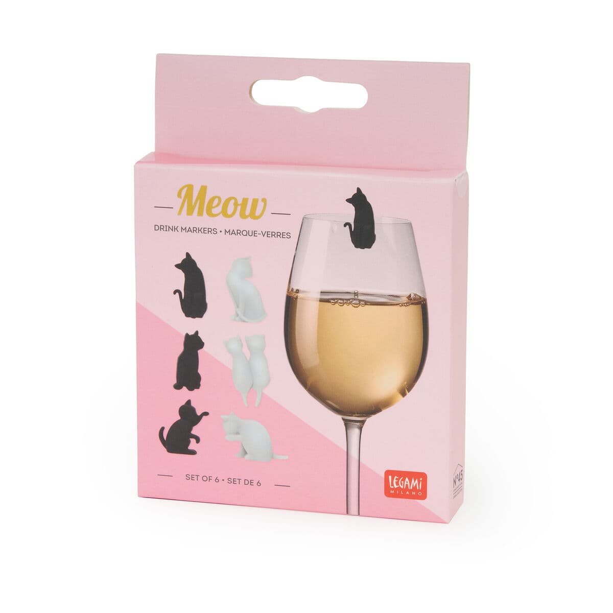 Set 6 markere pahar - Meow | Legami