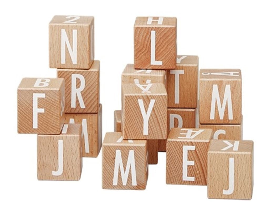 Cuburi din lemn - Letters and Numbers  | By Astrup