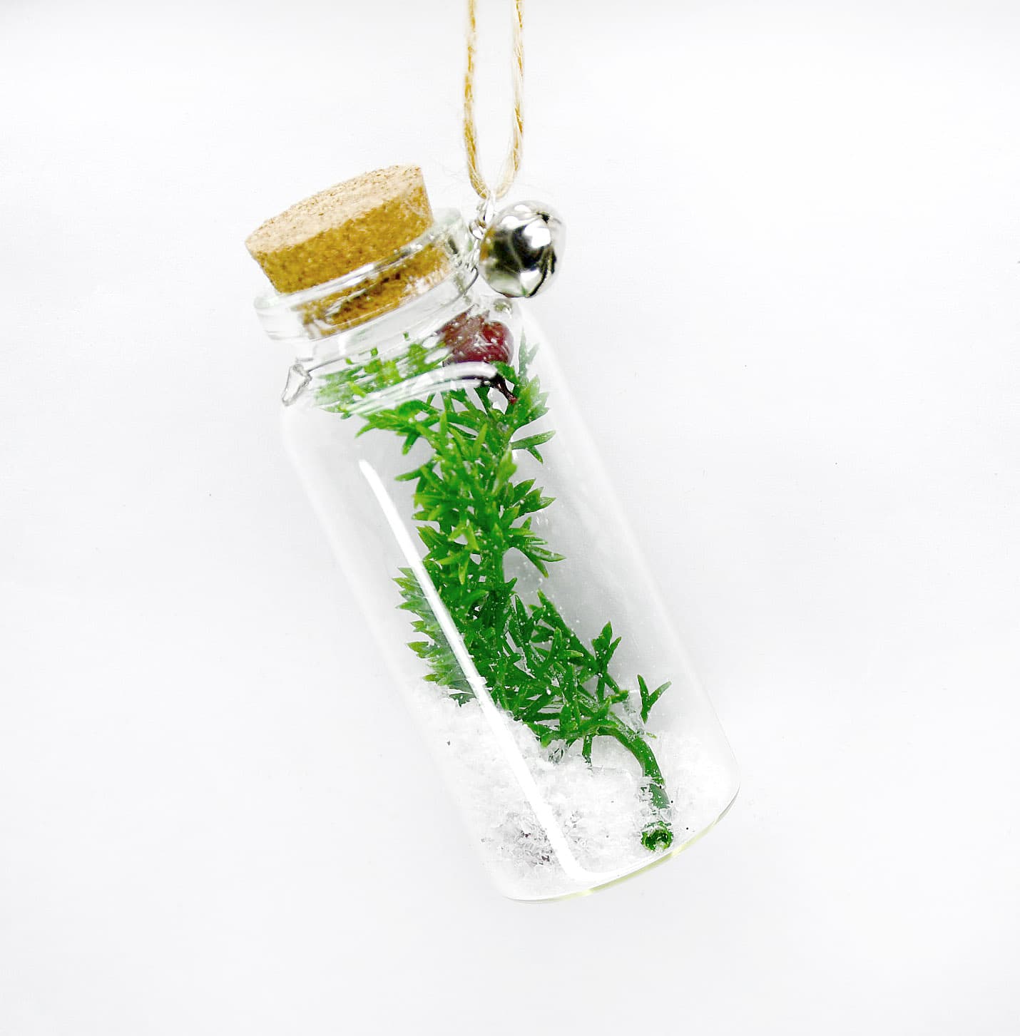 Decoratiune Craciun - Glass Bottle, crenguta verde | Everbright Gifts