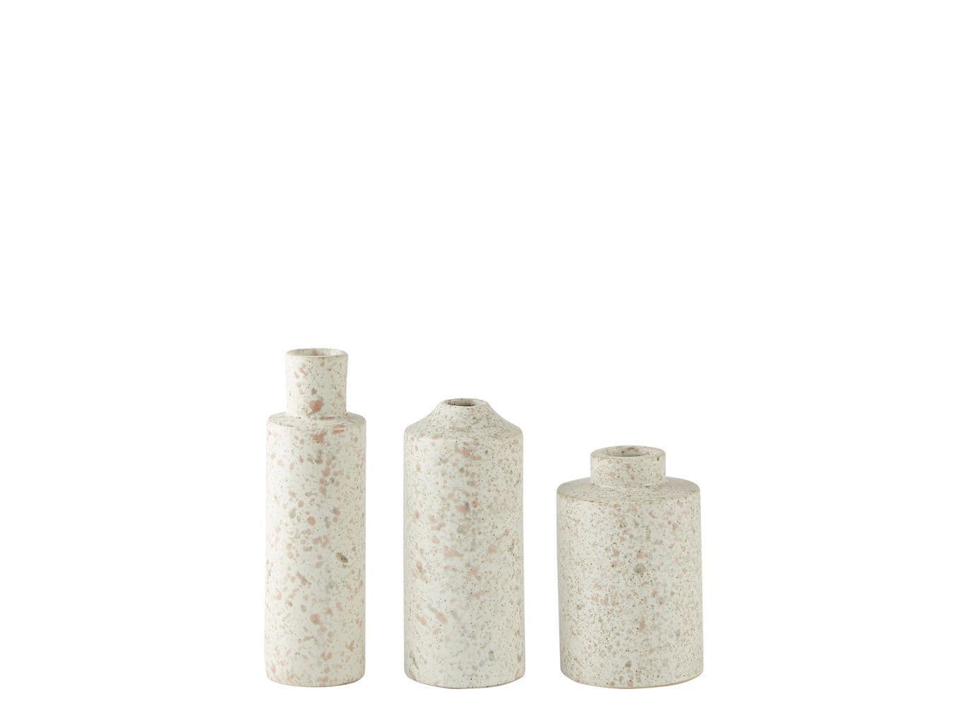 Vaza - Stoneware White/Green/Rose - trei modele | Villa Collection