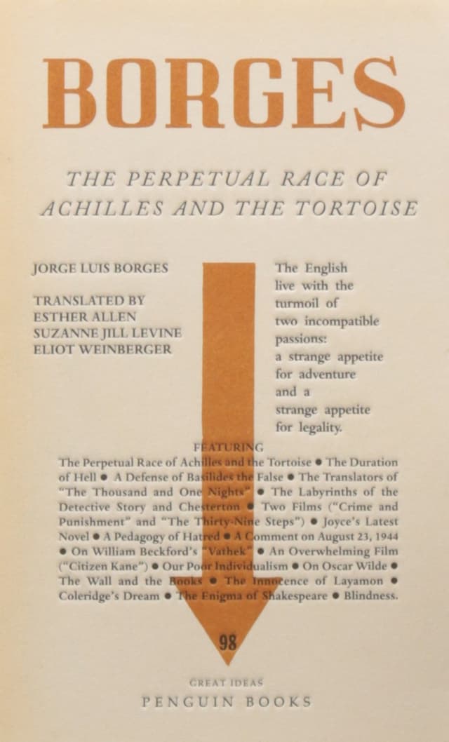 The Perpetual Race of Achilles and the Tortoise  | Jorge Luis Borges