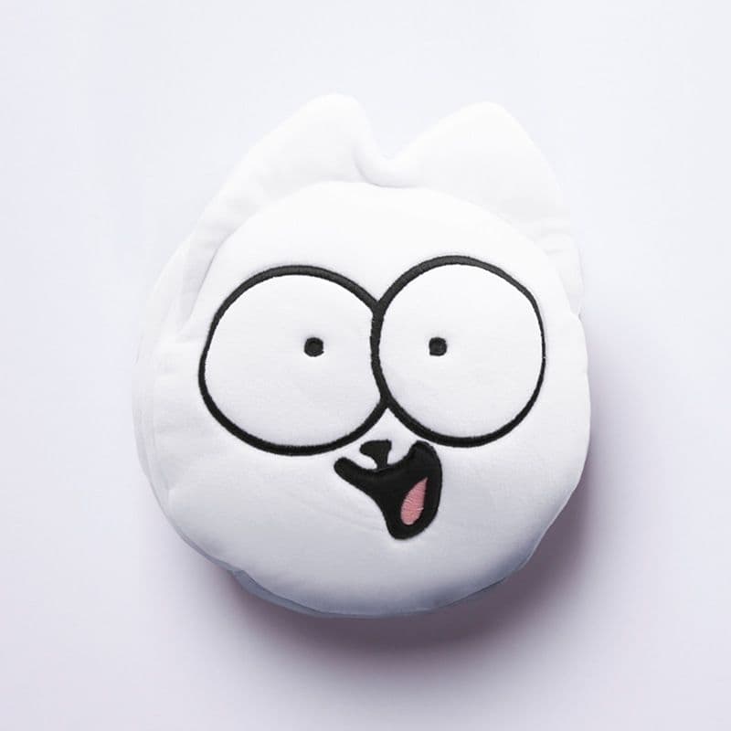 Relaxeazzz Plush Simon's Cat Round Travel Pillow & Eye Mask | Puckator