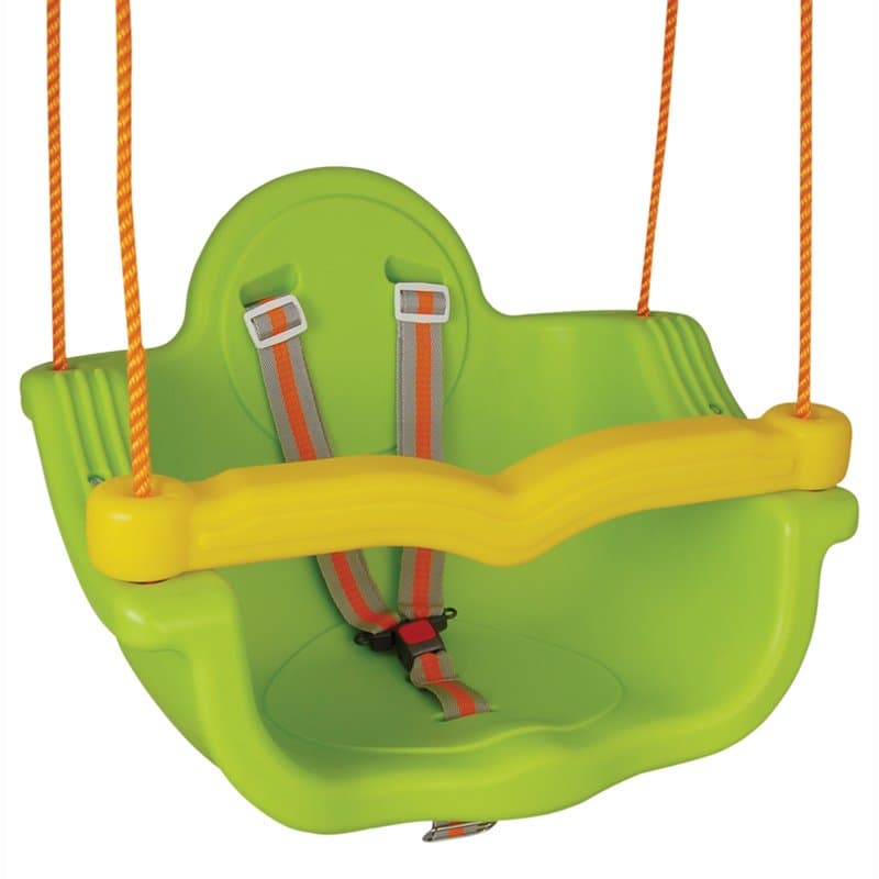 Leagan pentru copii Pilsan Jumbo Swing Green cu centura de siguranta si bara detasabila,franghie reglabila,capacitate maxima incarcare 150 kg
