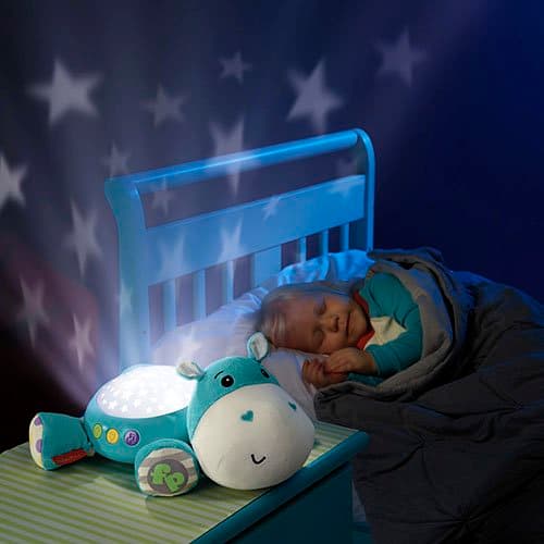 Lampa de veghe plus Fisher Price by Mattel Newborn Hipopotam albastru