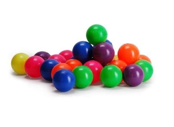 Set 100 bile Pilsan mici de 6 cm Multicolor,potrivite pentru utilizare spatii de joacapiscina uscatatarc de joaca