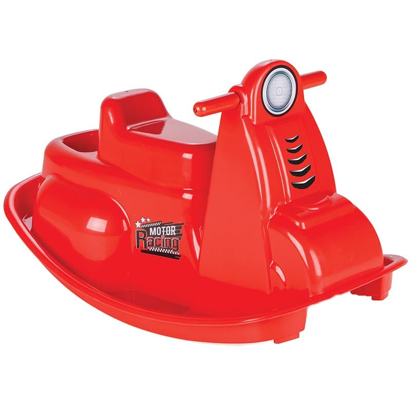Balansoar pentru copii Pilsan Rocking Moto Red cu manere ergonomice,sistem antirasturnare,plastic rezistent UV,greutate maxima suportata 35kg